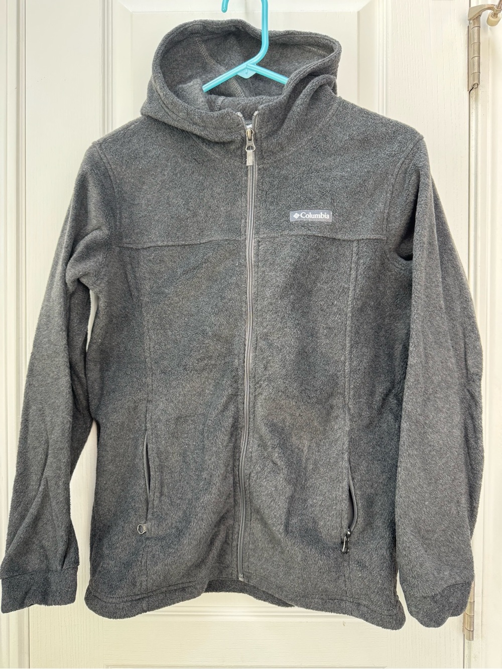 Columbia Kids Gray Full-Zip Hooded Fleece Jacket